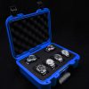 Timepiece valet for 6 watches in blue color by Elbrus Horology