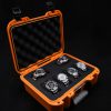 Timepiece valet for 6 watches in orange color by Elbrus Horology