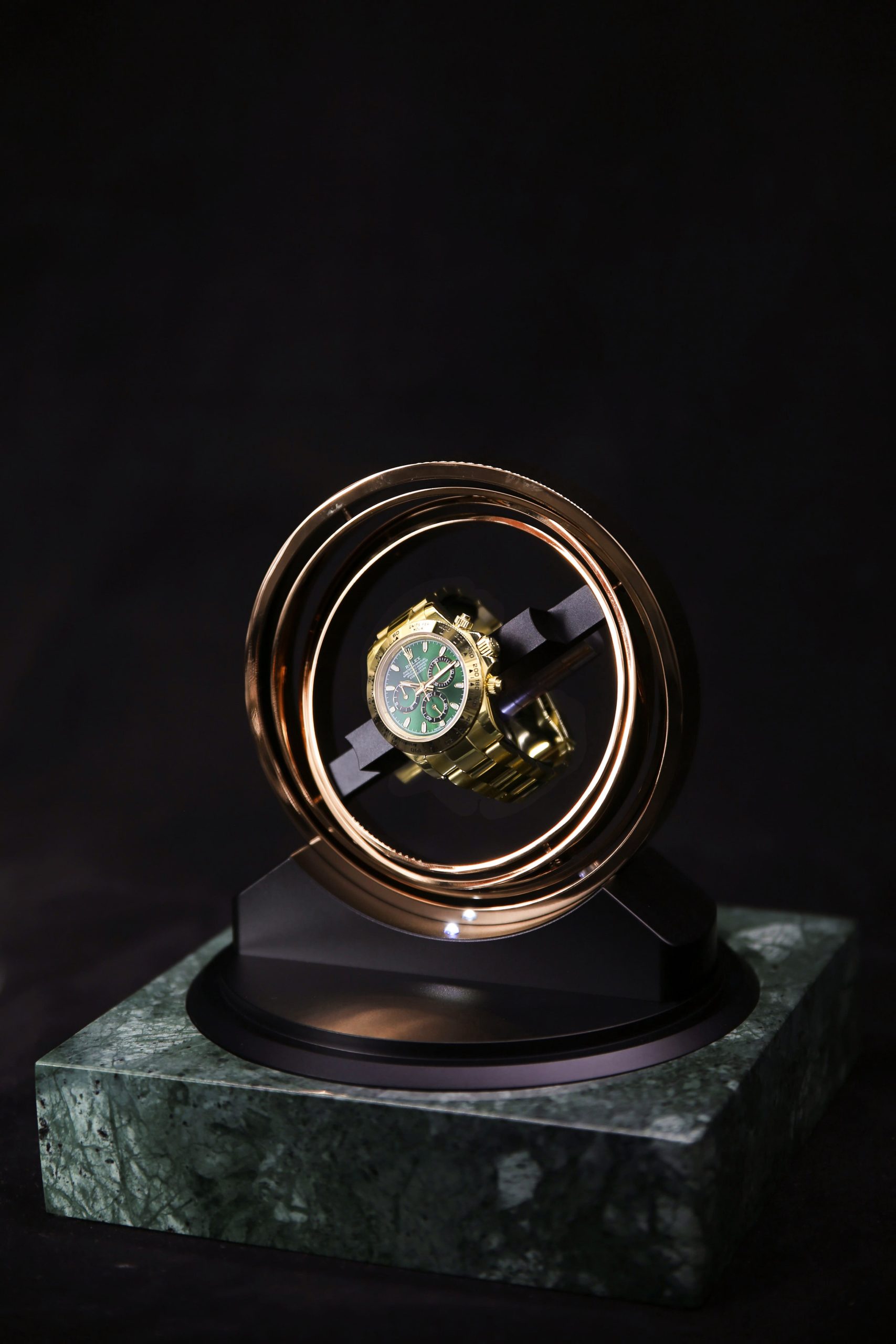 Elbrus-Horology-Watch-Winder-Piusar-360-Verde Indio-rosegold-3