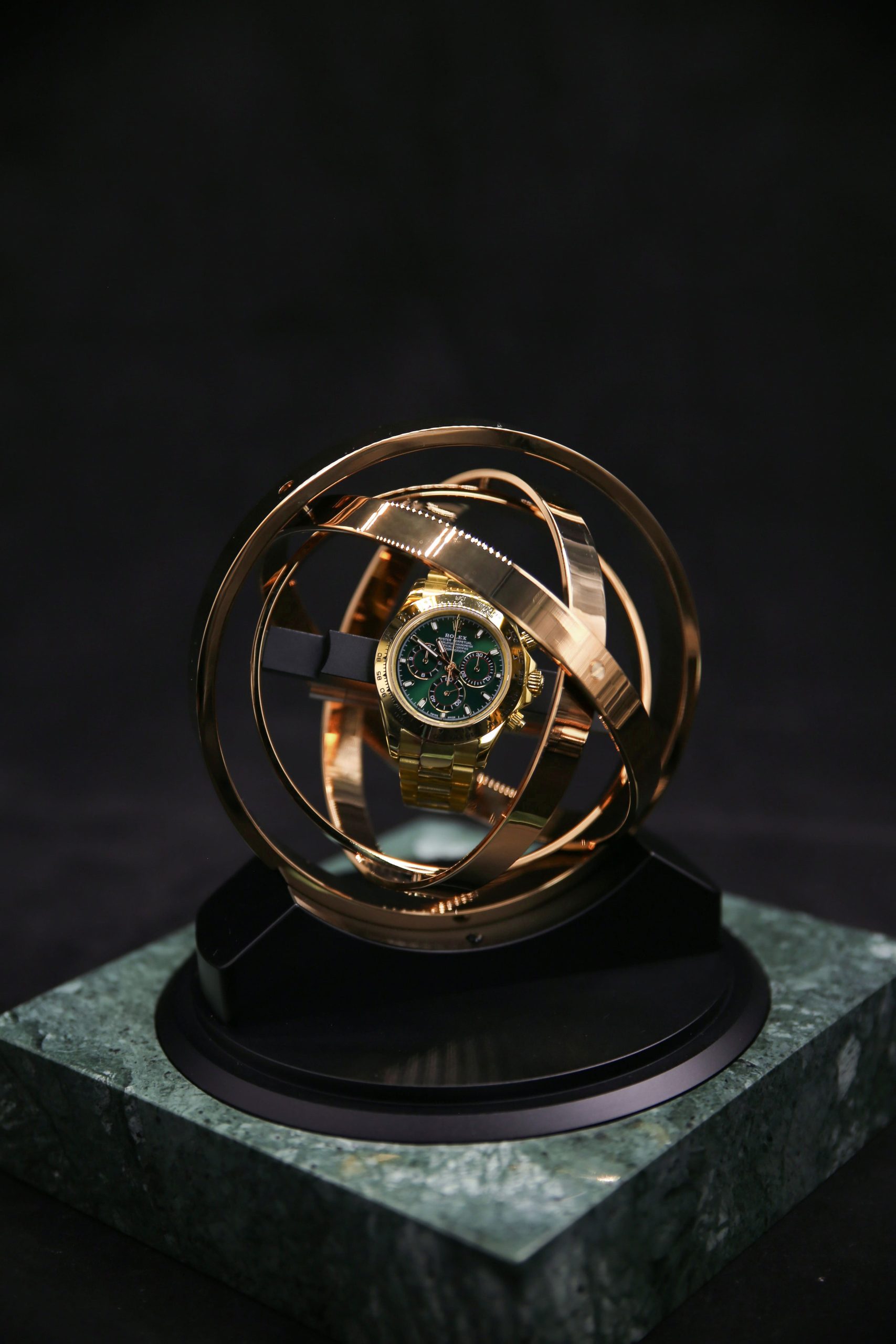 Elbrus-Horology-Watch-Winder-Piusar-360-Verde Indio-rosegold-6