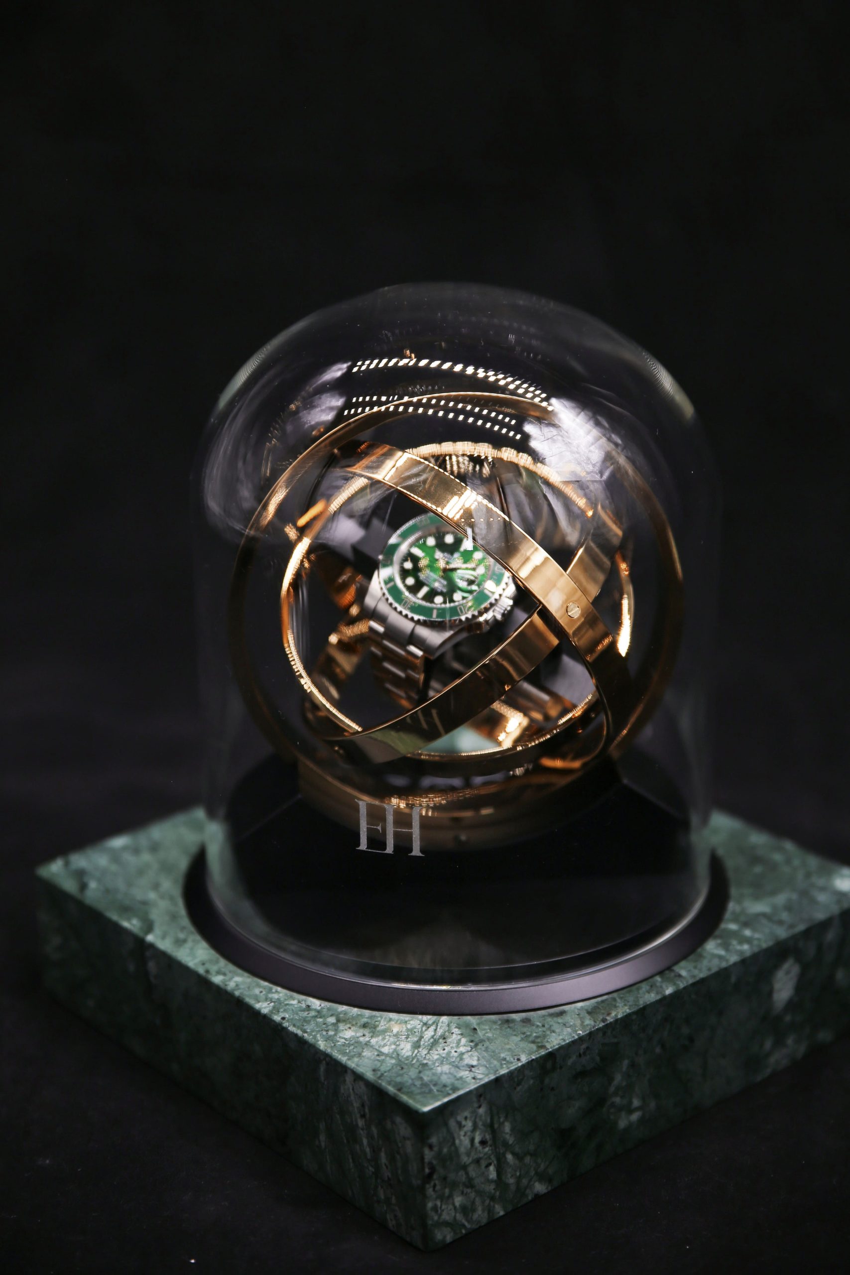 Elbrus-Horology-Watch-Winder-Piusar-360-Verde Indio-rosegold-7