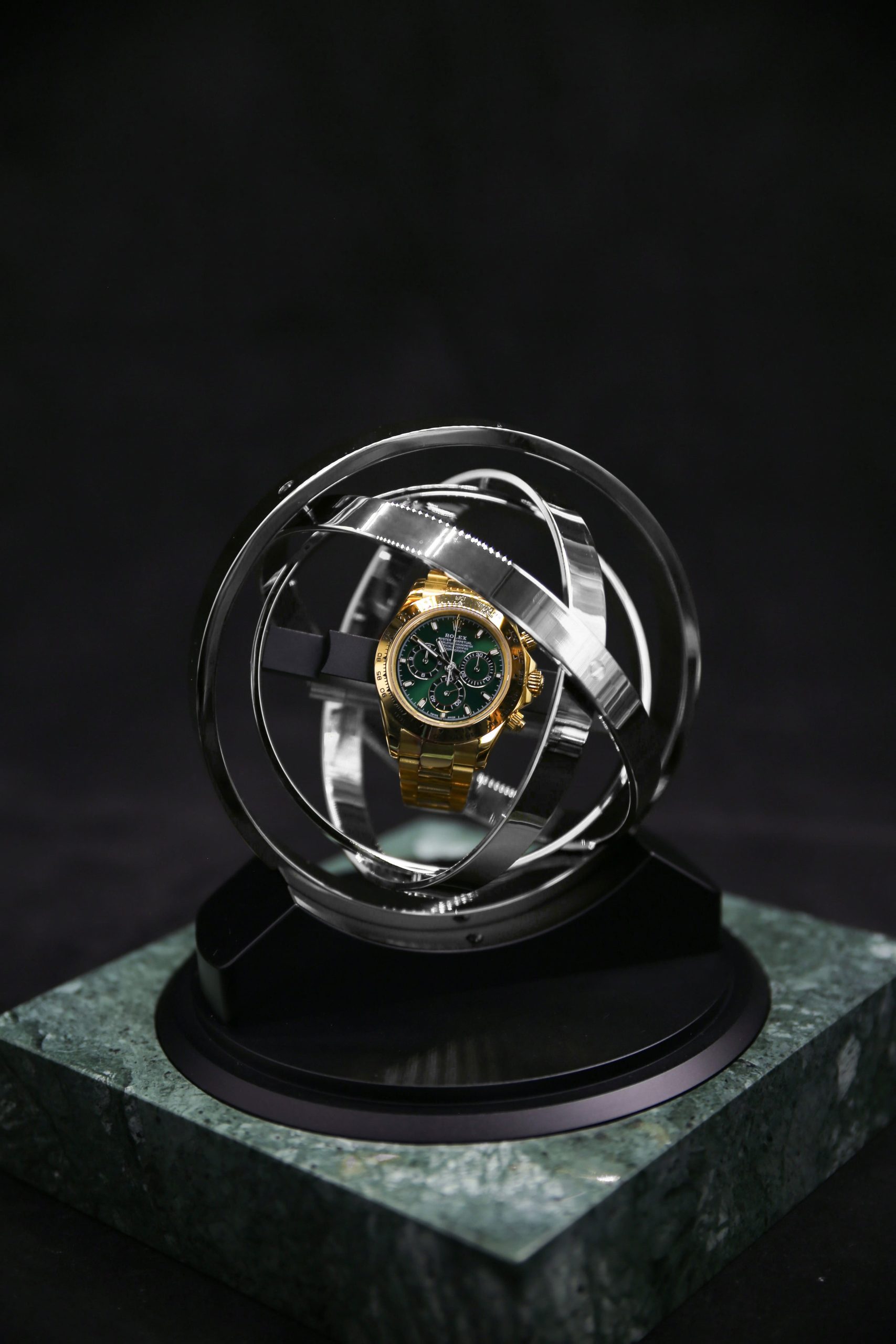 Elbrus-Horology-Watch-Winder-Piusar-360-Verde Indio-silver-6